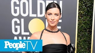 Caitriona Balfe Is Engaged Outlander Actress Shows Off Her Ring At 2018 Golden Globes  PeopleTV [upl. by Ramsey]