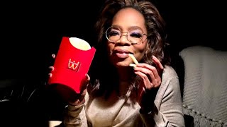 Oprah Celebrates End of ‘Color Purple’ Press Run With Fries [upl. by Obnukotalo]