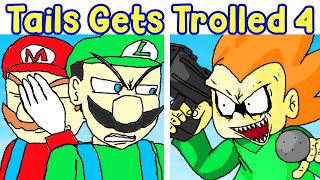 Friday Night Funkin Tails Gets Trolled V4 Full Update Revamp Pico Mario Luigi Silver FNF Mod [upl. by Nosila]