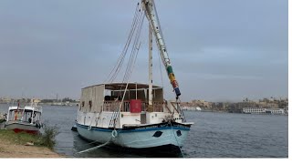 Viewing traditional sailboats in river Nile in Egypt Authentic Lateen rigged craft [upl. by Geoff]