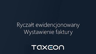 Ryczałt ewidencjonowany  wystawienie faktury [upl. by Tayib34]