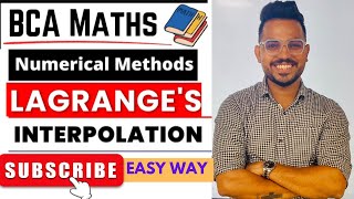 Lagranges interpolation formula I lagrange interpolation I lagrange method BCA maths [upl. by Yelssew]