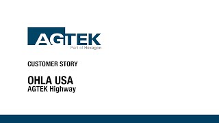 OHLA USA working with AGTEK Highway [upl. by Salkin388]