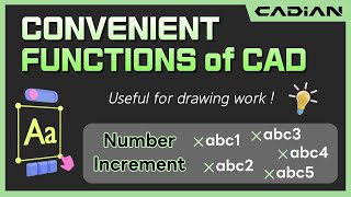 CADAutoCAD Text Number Increment  TEXTINC  Convenient functions of CADian [upl. by Combe]