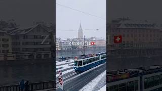 🇨🇭 Zurich A Magical Winter Wonderland When Snow Falls ❄️ [upl. by Thomasa861]