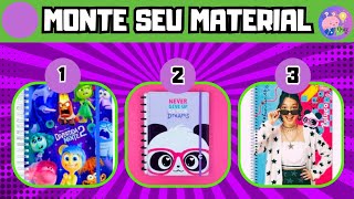 🎒📒📔📝✏️MONTE SEU MATERIAL ESCOLAR  QUIZ DE ESCOLHAS [upl. by Aiynot399]