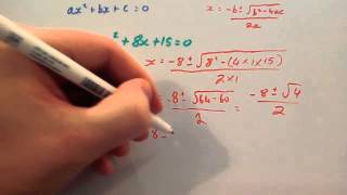 Quadratic formula  Corbettmaths [upl. by Airoled]