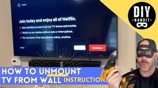 ️🔥 How to Unmount a TV from the Wall➔ Easy StepbyStep Instructions [upl. by Broome515]