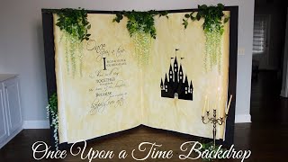 Once Upon a Time Story Book Backdrop Tutorial  Dollar Tree DIY Backdrop [upl. by Ayocal175]