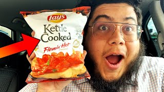 Lay’s Kettle Cooked Flamin’ Hot Chips FoodReview [upl. by Ledba]