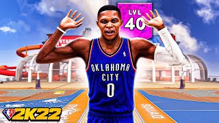 99 PRIME RUSSELL WESTBROOK BUILD GETS CRAZY CONTACT DUNKS in NBA 2K22 [upl. by Zuzana]