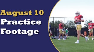 Notre Dame Football August 10 Practice Highlights [upl. by Paulina]