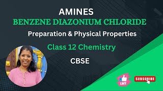 Benzene diazonium chloride  Amines  CBSE  NEET  State Board  Class 12 [upl. by Kirit]