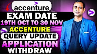 Accenture Exam 19102024  30112024  Accenture Query Update [upl. by Aikel]