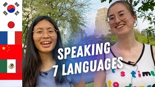 Polyglots speaking in 7 languages Multilingual conversation [upl. by Fionnula64]