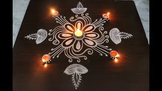 Deepavali depam muggulu designs  Diwali rangoli kolam designs [upl. by Ruben]