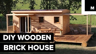 DIY wooden brick house [upl. by Driscoll]