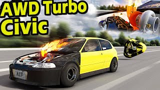 The Most Intense AWD Civic Build Ever MASSIVE Turbo  Assetto Corsa Driving [upl. by Giacomo]