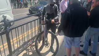 Angle grinder bike thief caught red handed part 1 [upl. by Chevy267]