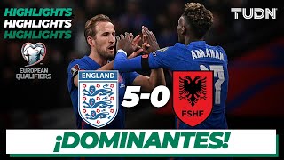 Highlights  Inglaterra 50 Albania  UEFA European Qualifiers 2021  TUDN [upl. by Ahsienroc]