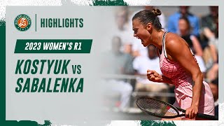 Sabalenka vs Kostyuk Round 1 Highlights  RolandGarros 2023 [upl. by Bacon]