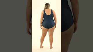 Sporti Plus Size Shibori Conservative Printed Ombre Girl Leg One Piece Swimsuit  SwimOutletcom [upl. by Hakeem]