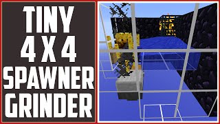 Tiny Spawner Grinder  4 x 4 Corner Grinder Minecraft Faction Tutorial [upl. by Enymsaj]