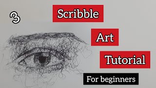 How to Do Scribbling Eye Art Third tutorial art drawing shorts [upl. by Naghem]