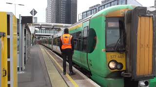 Southern Class 377 449377 125 Departure East Croydon for London Bridge via Norbury [upl. by Kcirdec314]