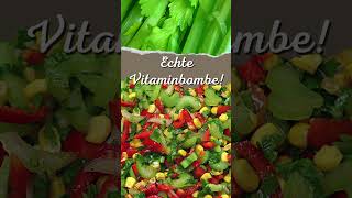 Sellerie Paprika Mais Salat Rezept stangensellerie salatrezept [upl. by Korrie]