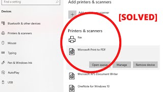 Solved Microsoft Print to PDF Not Working on Windows 10  Microsoft Print to PDF Driver missing [upl. by Eninej]