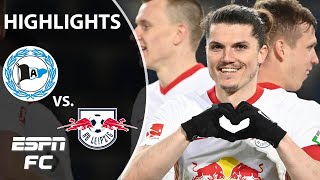 RB Leipzig closes on Bayern Munich with win vs Arminia Bielefeld  ESPN FC Bundesliga Highlights [upl. by Adrienne882]