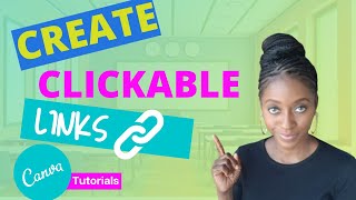 How To Create Clickable Links In Canva  Insert Hyperlinks In Canva  Canva Tips And Tricks [upl. by Auehsoj524]