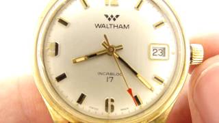 Vintage Waltham Wristwatch with Caliber SGT 1001 [upl. by Aramal971]