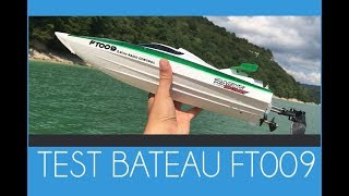 Test du bateau téléguidé FT009  50 kmh [upl. by Sarge]