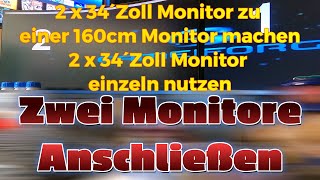 Auf welche Arten kann man zwei Monitore verbinden Zwei zu eins machen [upl. by Eicram]