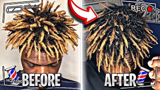 INSANE Freeform Dreadlock Transformation  First Retwist EVER FREEFORM TO DREADLOCKS [upl. by Krein686]