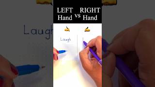 LEFT hand vs RIGHT handwriting Youtube Shorts  handwriting shorts [upl. by Redyr]