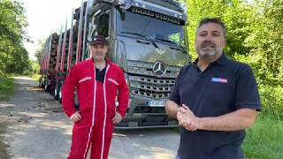 Costaud ce MercedesBenz Arocs porteur bois [upl. by Eirrahs240]