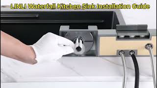 Elegant Waterfall Kitchen Sink Installation Guide  How to Install Waterfall Kitchen Sink [upl. by Aynatahs]