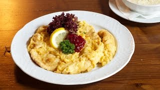 Pariser Schnitzel im Eimantel zubereiten Chefköche kochen Walter Lutz und Thomas Sixt [upl. by Lynna]