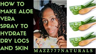 How to make Aloe Vera Spray to Hydrate dry Locs and skin [upl. by Cinom]