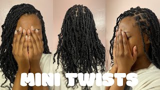 Mini Twists using Outre Xpression Springy Afro Twist [upl. by Marney]