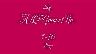 ALCPT form r1 No 1 until 10 [upl. by Retxed]