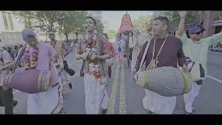 Chanting Hare Krishna During Rathayatra in the Springtime Tallahassee Parade [upl. by Eduam332]