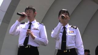 歌詞字幕 自衛官が歌う『翼をください』🎤 海上自衛隊横須賀音楽隊 [upl. by Linoel]