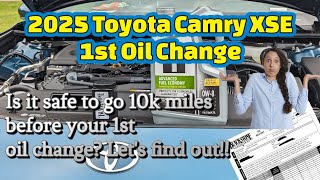 2025 Toyota Camry XSE 1st Oil Change and Analysis [upl. by Adiazteb]