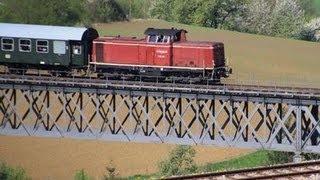 Diesellok BR V 100 212 auf der Sauschwänzlebahn Diesellok Frau Hundert [upl. by Nob868]