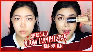 Shiseido Synchro Skin Glow Luminizing Foundation First Impression Review amp Test  theChency [upl. by Daye]