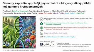 P Bureš Genomy kapradin vyprávějí jiný evoluční a biogeografický příběh než genomy krytosemenných [upl. by Gruber]